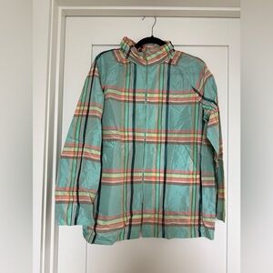 St. John Sport by Marie Gray Multicolor Plaid Raincoat